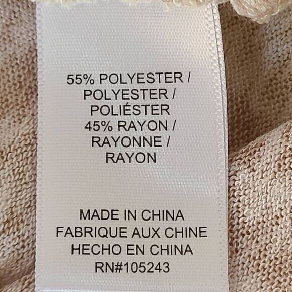 Laramendi Womens Tunic Blouse Collared Button Long Sleeve Colorblock Medium - Picture 8 of 14